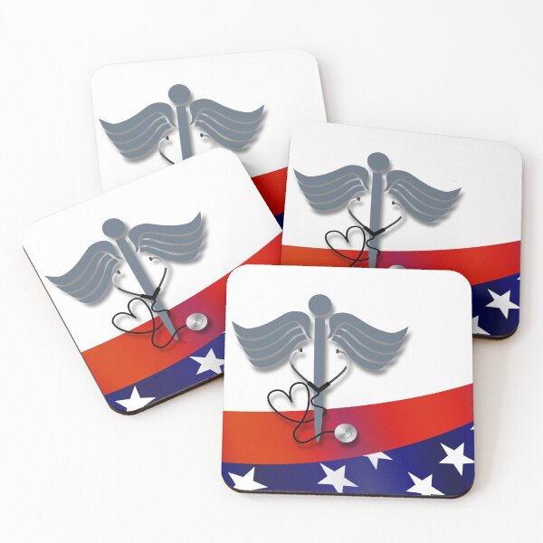 Item preview, Stethoscope Caduceus Stars and Stripes designed and sold by umeimages.