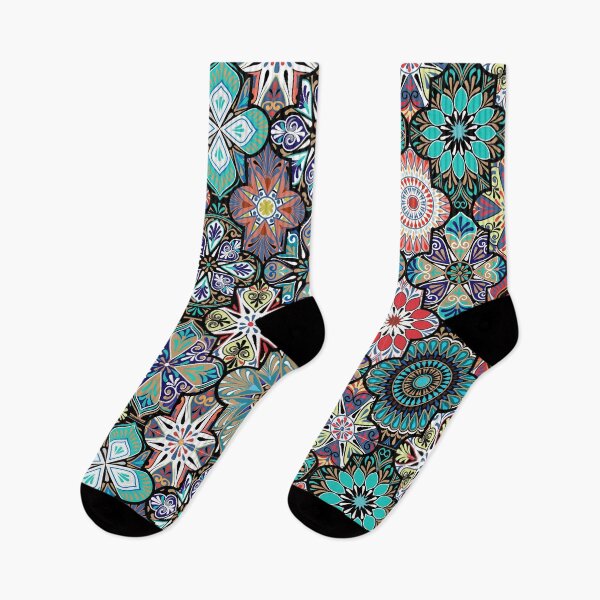 Item preview, Colorful floral seamless ornate pattern in brown color designed and sold by amekamura.