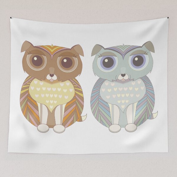 Item preview, Two Fluffy Dogs designed and sold by Jean Gregory Evans.