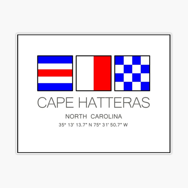 OBX Outer Banks North Carolina Flag Sticker for Sale by ThreadsNouveau