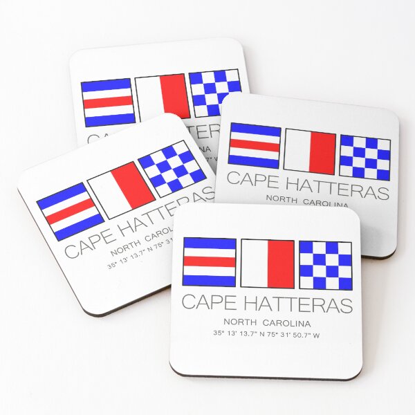 Artikelvorschau, KAP HATTERAS, North Carolina Nautische Flagge Äußere Banken OBX entworfen und verkauft von DESTINATIONS DECAL.