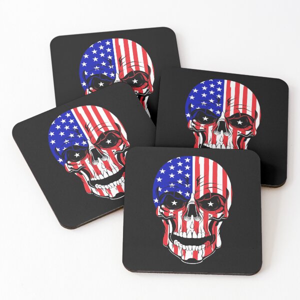 Item preview, 4th of july american flag skull. designed and sold by J AND J  PRINTS.
