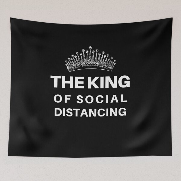 Item preview, King of Quarantine 2020 Social Distancing Meme Lockdown Funny Stay Home Virus Cute Pandemic Cute Gift Sarcastic Happy Inspirational Motivational Birthday Present designed and sold by EpsilonEridani.