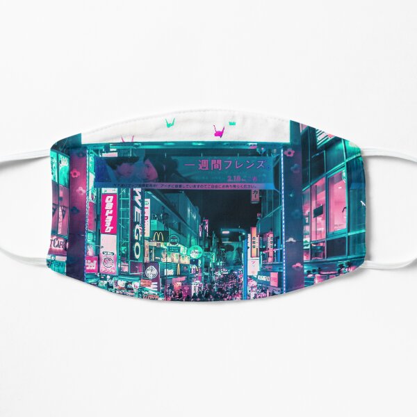 Tokyo's Neon-Lit Takeshita Street Mask