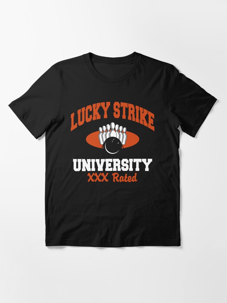 Alternate view of Lucky Strike University Bowling T-Shirt XXX Rated Essential T-Shirt
