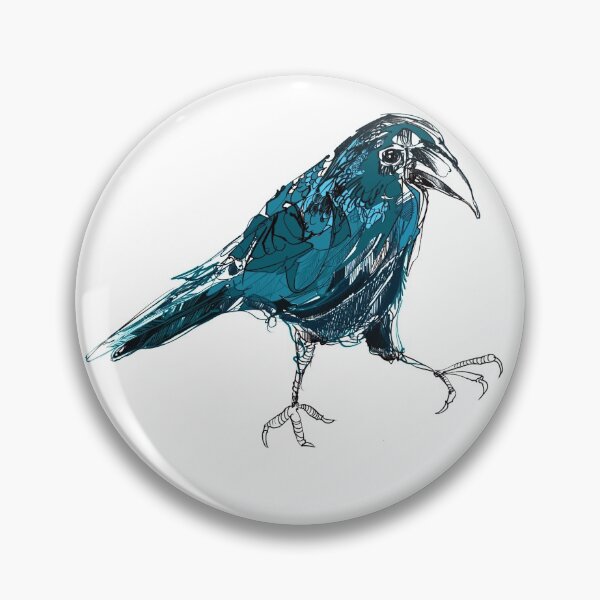 Item preview, Cheeky blue crow designed and sold by Rachel Collier-Wilson.