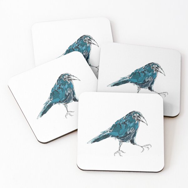 Item preview, Cheeky blue crow designed and sold by Rachel Collier-Wilson.