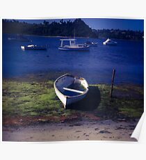Boats on a lake Poster