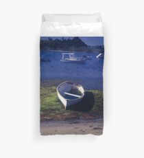 Boats on a lake Duvet Cover