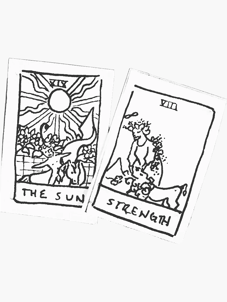 Tarot Strength Keep It Simple Tarot Cards' Sticker