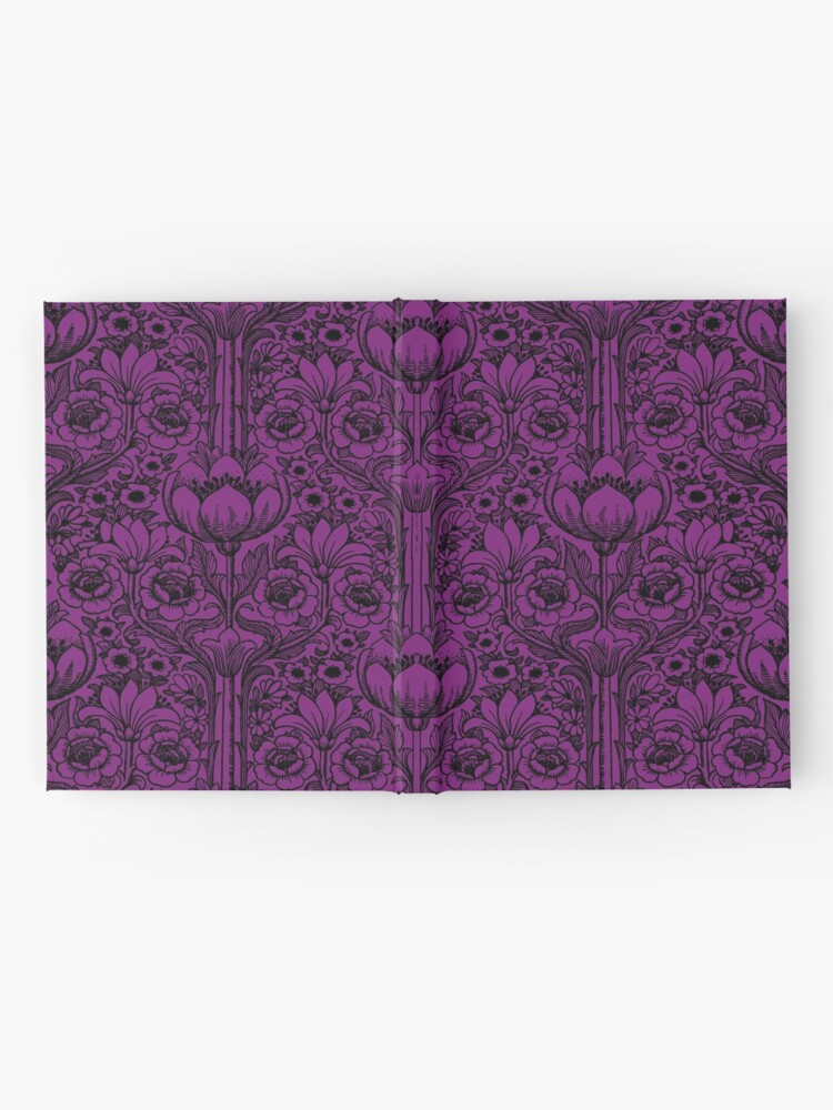 Purple and Black Victorian Wallpaper