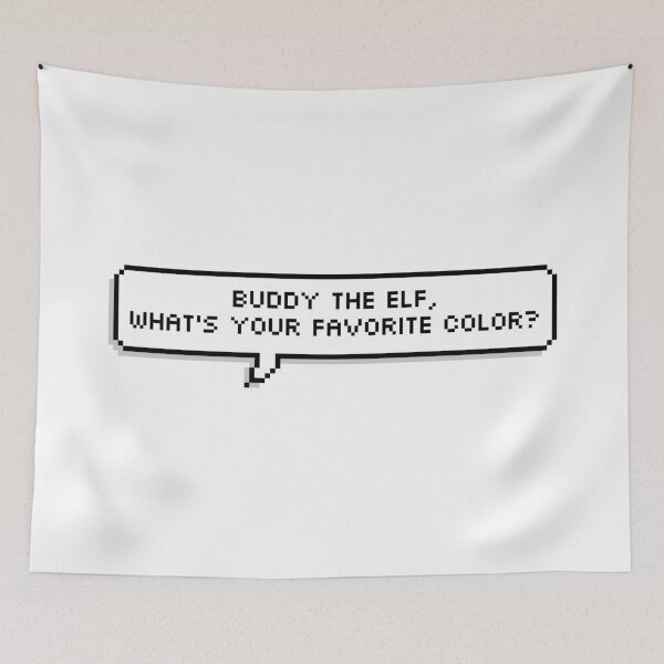 Item preview, Buddy the Elf, What's Your Favorite Color? Pixel Speech Bubble designed and sold by Lemon  Merch.