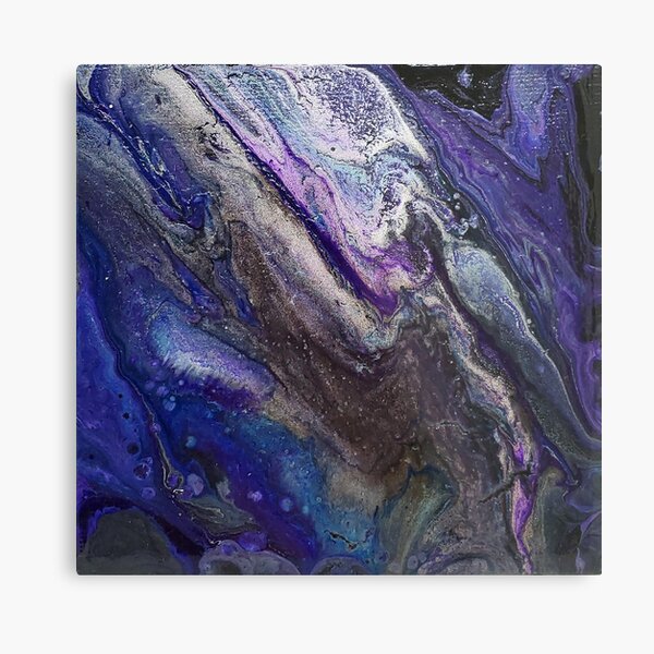 Mini Galaxy Pour (Space) Metal Print
