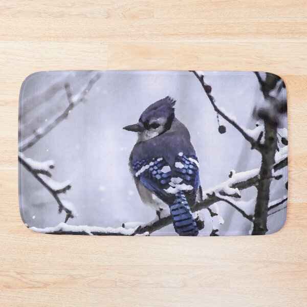 Item preview, Blue Jay on A Snowy Branch designed and sold by GL Digital Artwork .