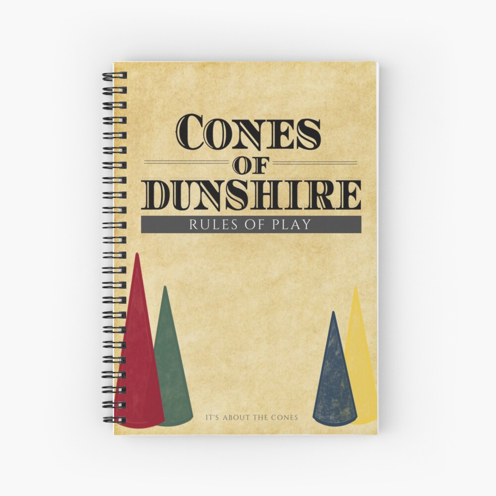 "CONES OF DUNSHIRE RULES OF PLAY" Spiral Notebook by pretendcrab Redbubble