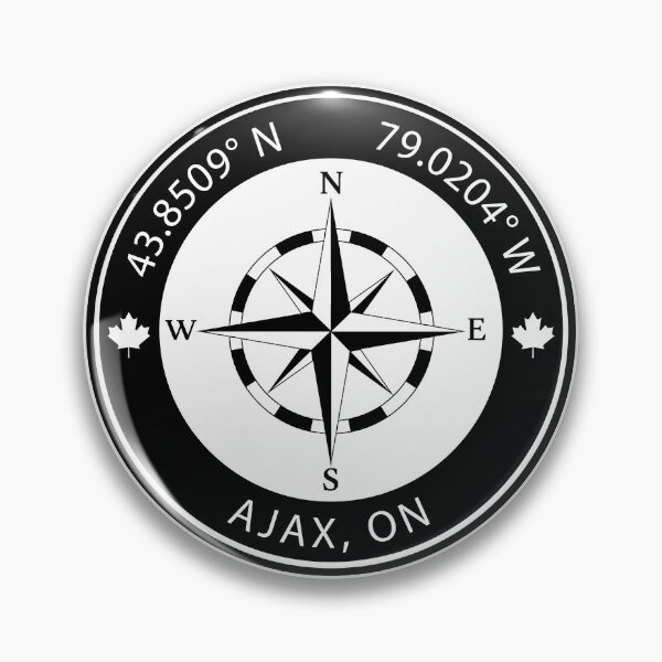 Artikelvorschau, Geografische Koordinaten von Ajax, Ontario entworfen und verkauft von TeeOhGraphics.