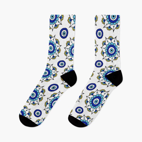 Item preview, Evil Eyes || Pattern || Traditional || Blue Palette designed and sold by Hilary Leslie.