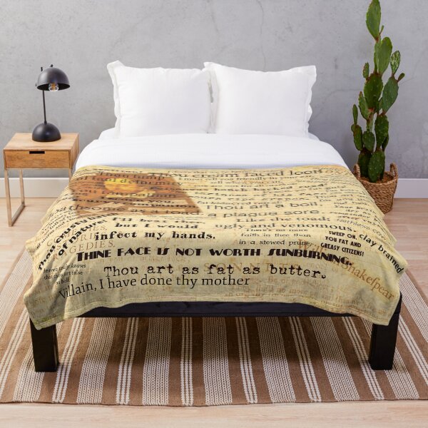 Shakespeare’s Best Insults Throw Blanket