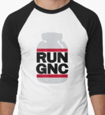 RUN GNC on White Men's Baseball ¾ T-Shirt