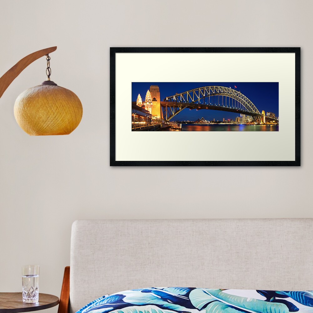 Sydney Harbour Bridge, New South Wales, Australia Framed Art Print