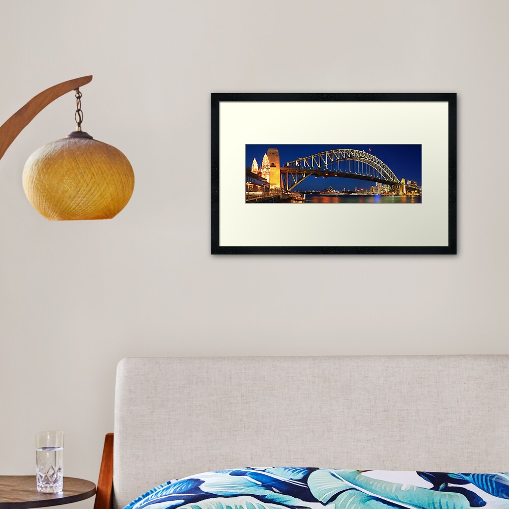 Sydney Harbour Bridge, New South Wales, Australia Framed Art Print
