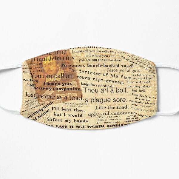 Shakespeare’s Best Insults Flat Mask