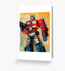G1 OPTIMUS PRIME Greeting Card