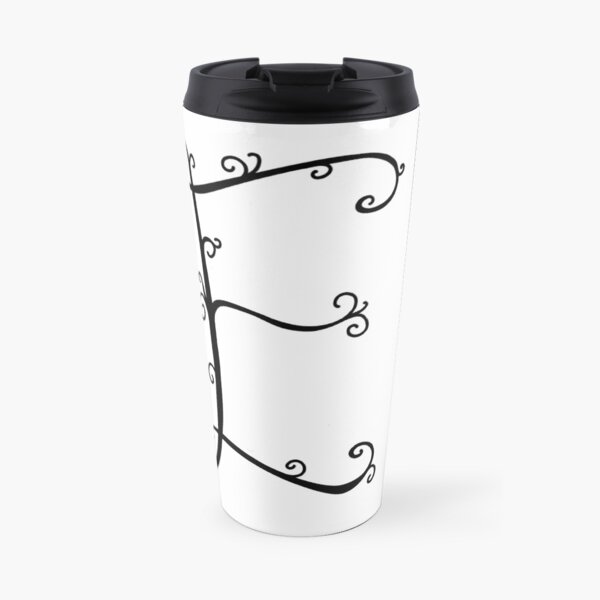 Monogramme lettre E, Alphabet Mug isotherme