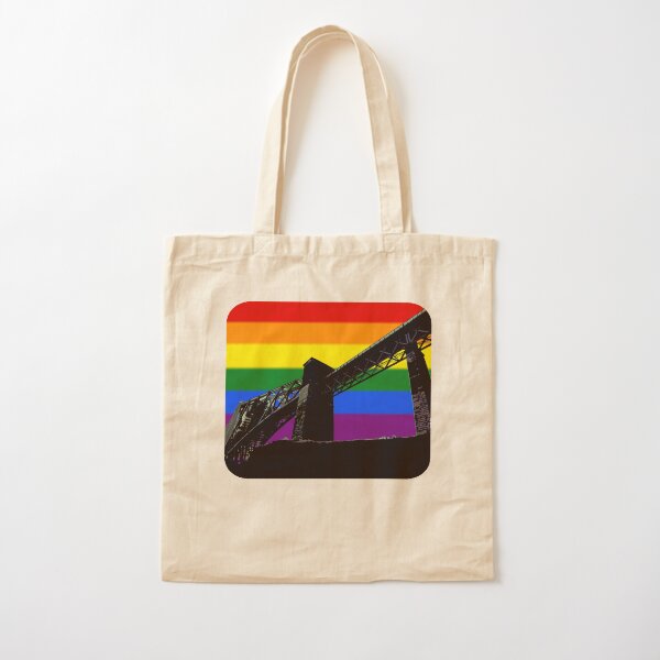 The Rainbow Forth Rail Bridge Cotton Tote Bag