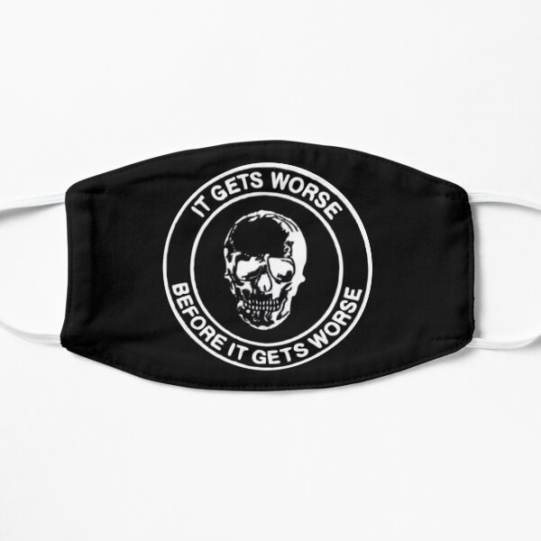 It gets worse skull Flat Mask