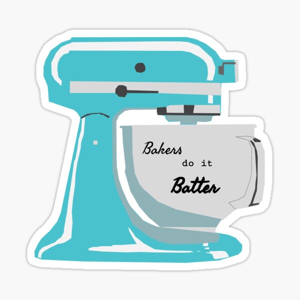 Kitchen Aid Mixer Pastel Blue Sticker for Sale by digidrawdude