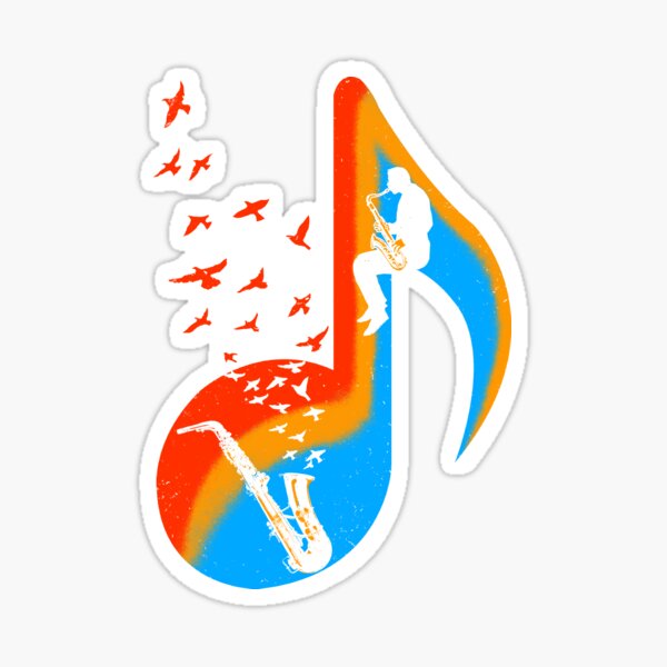 Music Saxophone Player Sticker