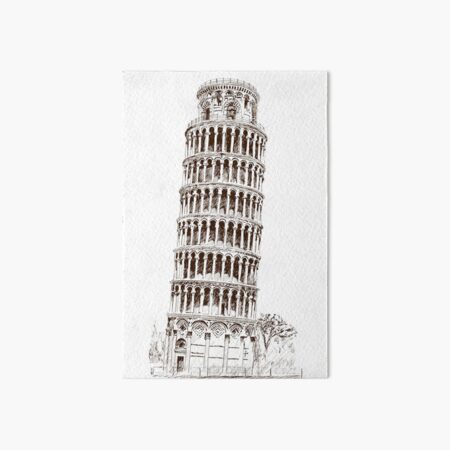 Leaning Tower of Pisa A5/A4 Detailed Hand-drawn Architectural Drawing Pisa  Wall Art Modern Room Decor - Etsy