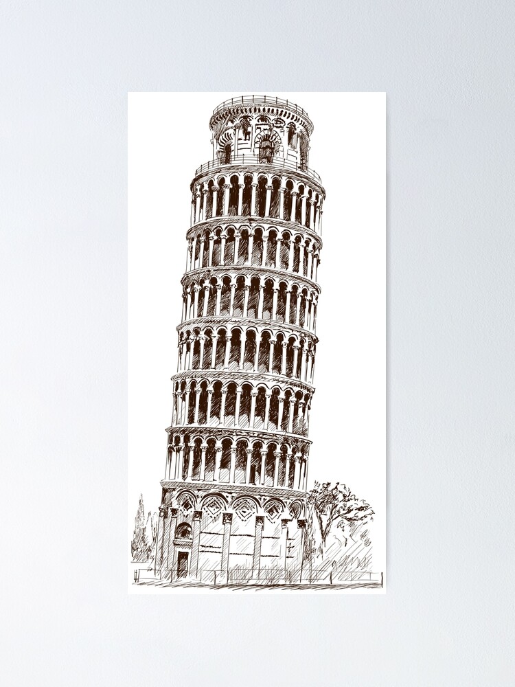 The Leaning Tower Pisa Italy Coloring Page for Kids  Free Italy  Printable Coloring Pages Online for Kids  ColoringPages101com  Coloring  Pages for Kids