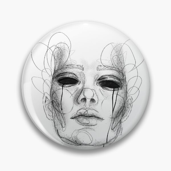 Item preview, PORTRAIT GIRL BLACK TEARS designed and sold by JackieBruDraws.