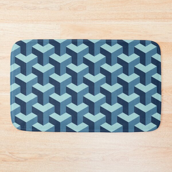 Item preview, Geometric T Pattern without Contours 002 - Cyan Navy Blue designed and sold by AmpersandCuster.