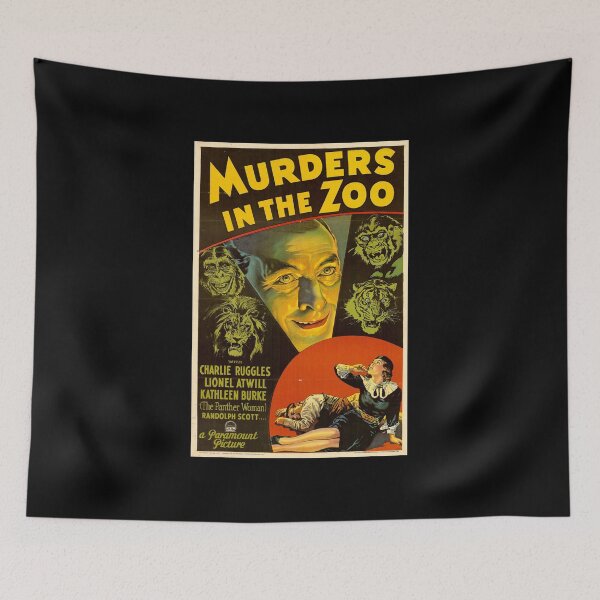 Item preview, Murders In the Zoo - Classic Movie poster design designed and sold by VelcroFathoms.