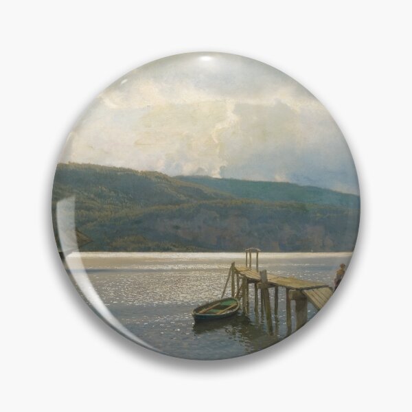 Item preview, The Jetty at Feste near Moss (Hans Gude) designed and sold by ArtHistorical.