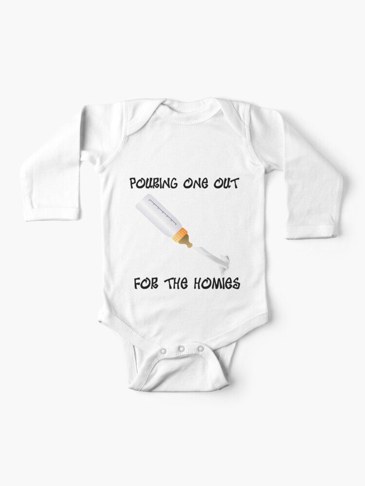 Pouring One Out For The Homies Baby One Piece By Puglitical Redbubble