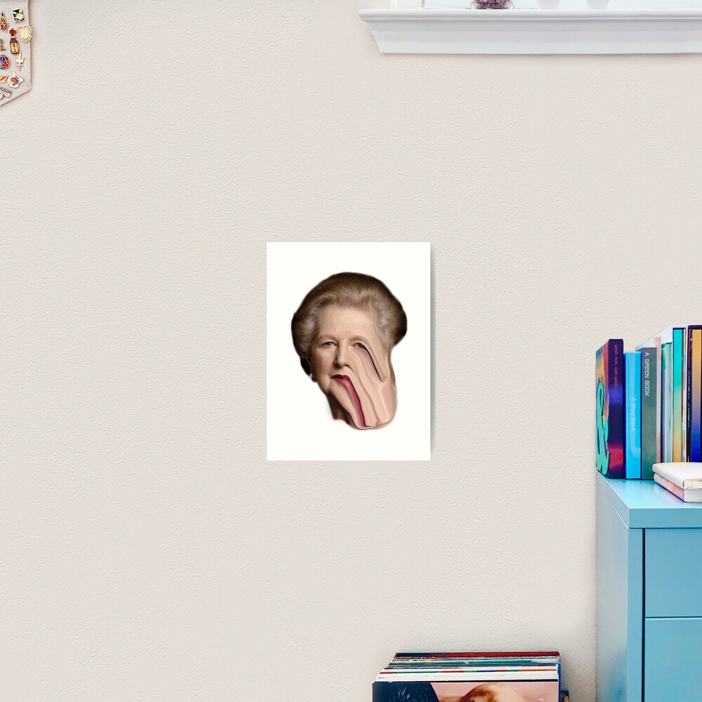 Margaret Thatcher Stroke-Face Art Print