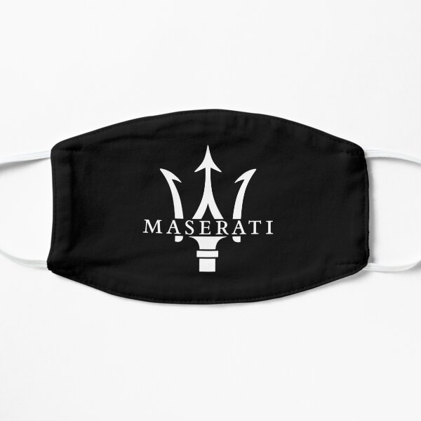 Logo Maserati Blanc Masque sans plis