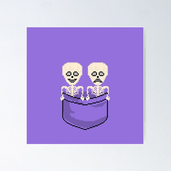 Item preview, Pixel Pocket Comedy and Tragedy Skeletons designed and sold by gkillerb.
