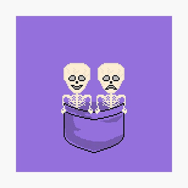 Item preview, Pixel Pocket Comedy and Tragedy Skeletons designed and sold by gkillerb.