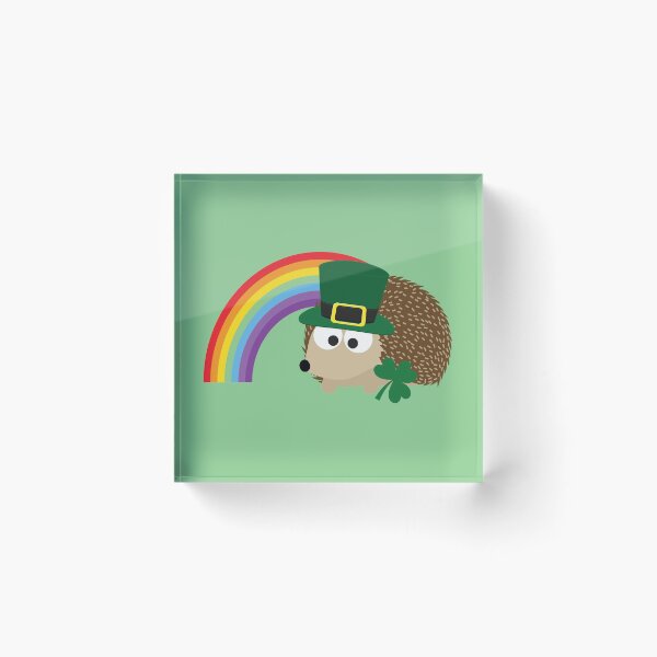 Item preview, Hedgehog Leprechaun and Rainbow designed and sold by Hedgie Designs.