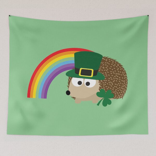 Item preview, Hedgehog Leprechaun and Rainbow designed and sold by Hedgie Designs.