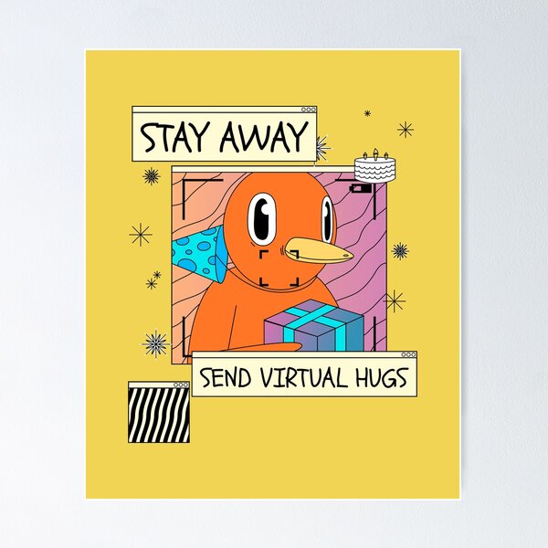 Item preview, Stay Away Send Virtual Hugs designed and sold by AladdinMktgs.