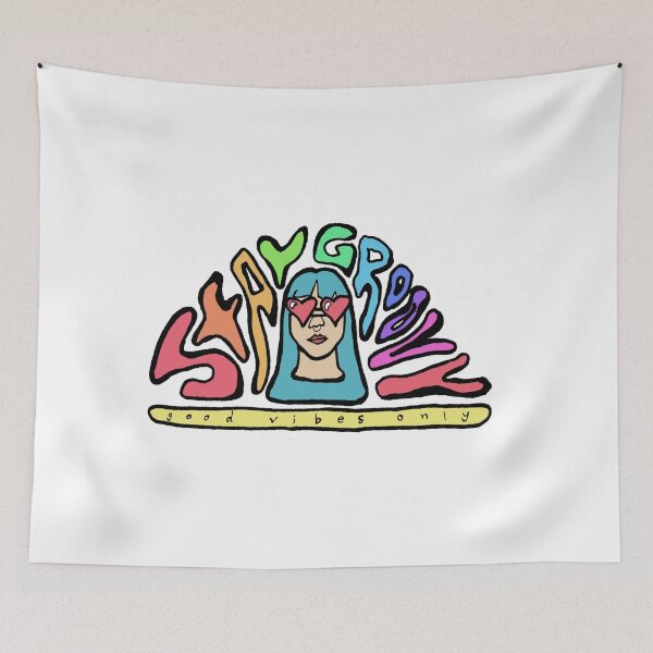 Item preview, Stay Groovy - good vibes only - rainbow design -  designed and sold by sophiru.