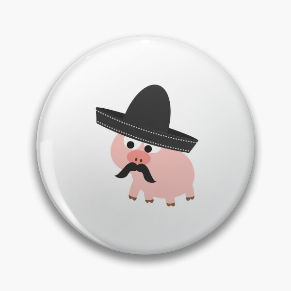 Item preview, Pink Pig Wearing a Sombrero designed and sold by Hedgie Designs.