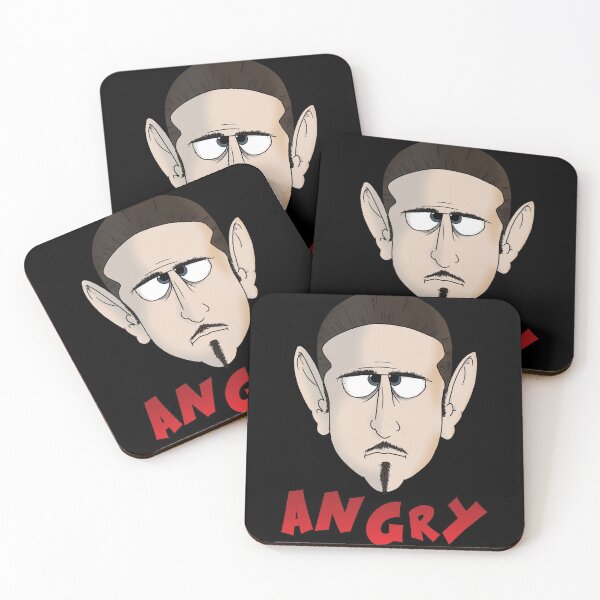 Item preview, Angry emotion face fear (black background) designed and sold by Galfi.