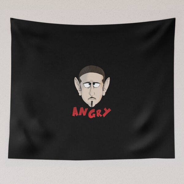 Item preview, Angry emotion face fear (black background) designed and sold by Galfi.
